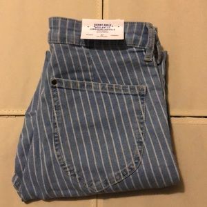 NWT H&M High waist skinny ankle striped denim sz27